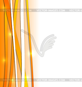 Abstract orange background with lines - vector clipart