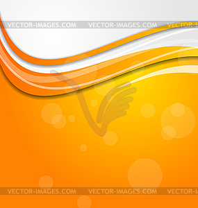 Abstract bright orange background with circles - vector image