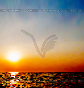 Abstract natural background, sky and sea during - vector clipart