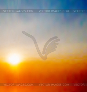 Abstract natural background with sunrise - vector image