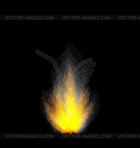 Burning fire flame - stock vector clipart