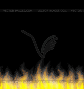 Burning fire flame - vector clip art