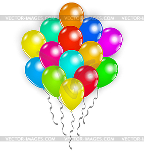 Set of colorful balloons - vector image