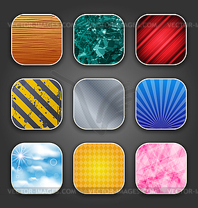 Backgrounds with texture for app icons - vector image