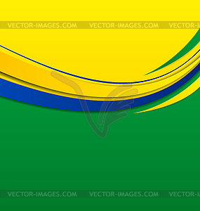 Abstract wavy background in Brazilian colors - vector clip art