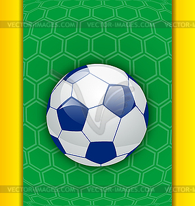 Абстрактный бразильские фон с мячом - клипарт в векторе / векторное изображение