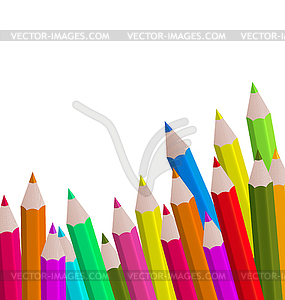 Set colorful pencils - vector clipart / vector image