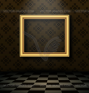 Picture frame in baroque interior style - vector clip art