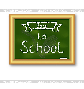 School blackboard with text, - vector clip art