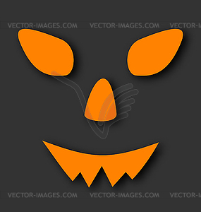 Jack o lantern pumpkin faces glowing - vector clip art