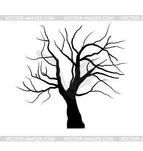 Sketch of dead tree without leaves , - vector image