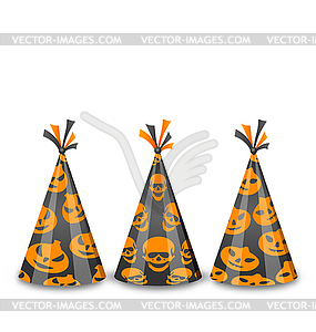 Party hats for Halloween - color vector clipart