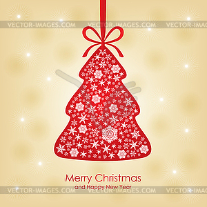 Christmas congratulatory card - vector clipart