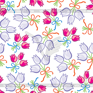 Floral bouquet pattern seamless - vector clipart