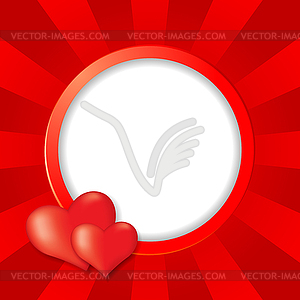 Valentine heart background - vector image