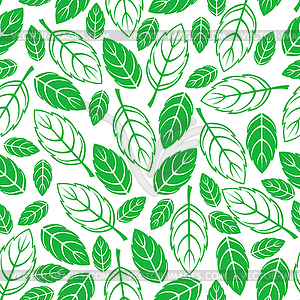 Leaves seamless pattern - vector clipart