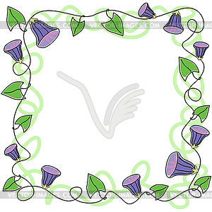 Floral greeting border - royalty-free vector image