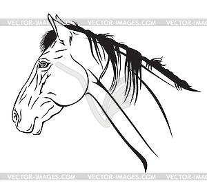 Horses head - vector clipart