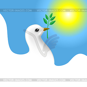 Easter card with dove - vector clip art