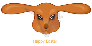 Easter rabbit muzzle - vector image