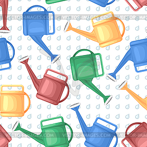 Multicolor watering can - vector clipart