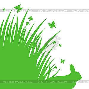 Easter springs card - vector clipart