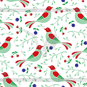 Seamless pattern of stylizes birds - vector EPS clipart