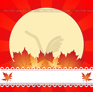 Осень приветствие рамка - иллюстрация в векторном формате
