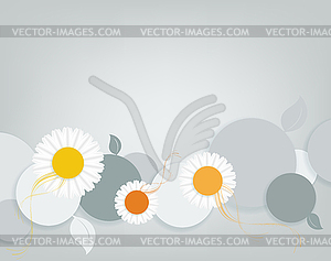 Floral abstract frame - vector image