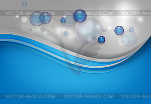 Background with transparent bubbles - vector clipart