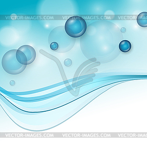 Background with transparent bubbles - vector clipart