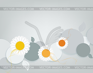 Floral abstract frame - vector image