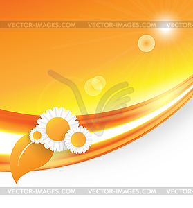 Floral abstract frame - vector image