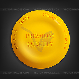 Colorful premium quality badge - vector clipart