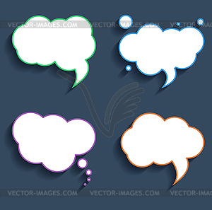 Blank empty speech bubbles set - vector clip art