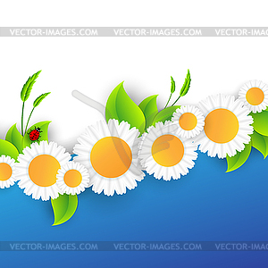 Floral abstract frame - vector image