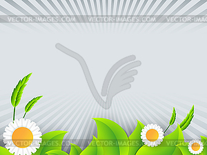 Floral environmental frame - vector image
