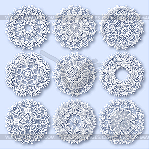 Орнамент круг кружева, круглых декоративных геометрических - изображение в векторе / векторный клипарт