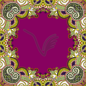 Floral vintage frame - vector image