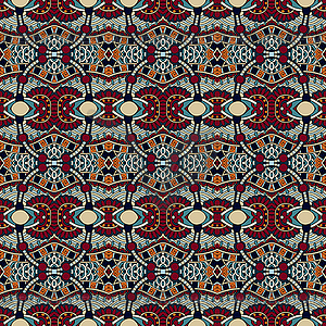 Seamless geometry vintage pattern, ethnic style - vector image