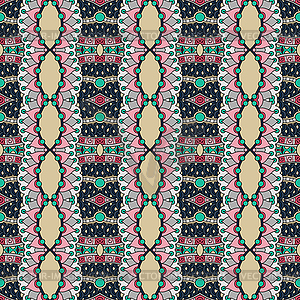 Seamless geometry vintage pattern, ethnic style - vector image