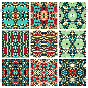 Set of different seamless colored vintage - vector clip art