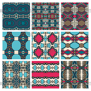 Set of different seamless colored vintage - vector clip art