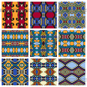 Set of different seamless colored vintage - vector clip art
