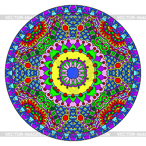 Decorative design of circle dish template, round - stock vector clipart