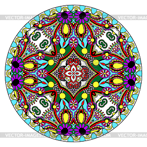 Decorative design of circle dish template, round - vector clip art