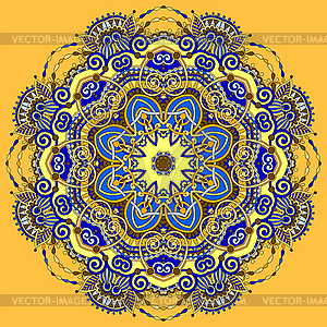 Mandala, circle decorative spiritual indian symbol - vector clipart