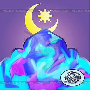 Design for holy month of muslim community festival - vector clipart