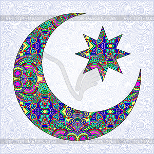 Design for holy month of muslim community festival - vector clipart