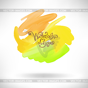 Abstract watercolor splash design element - vector clip art